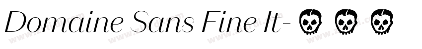 Domaine Sans Fine It字体转换